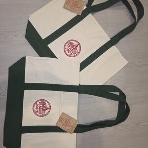 Trader Joe's Green and White Tote Bag